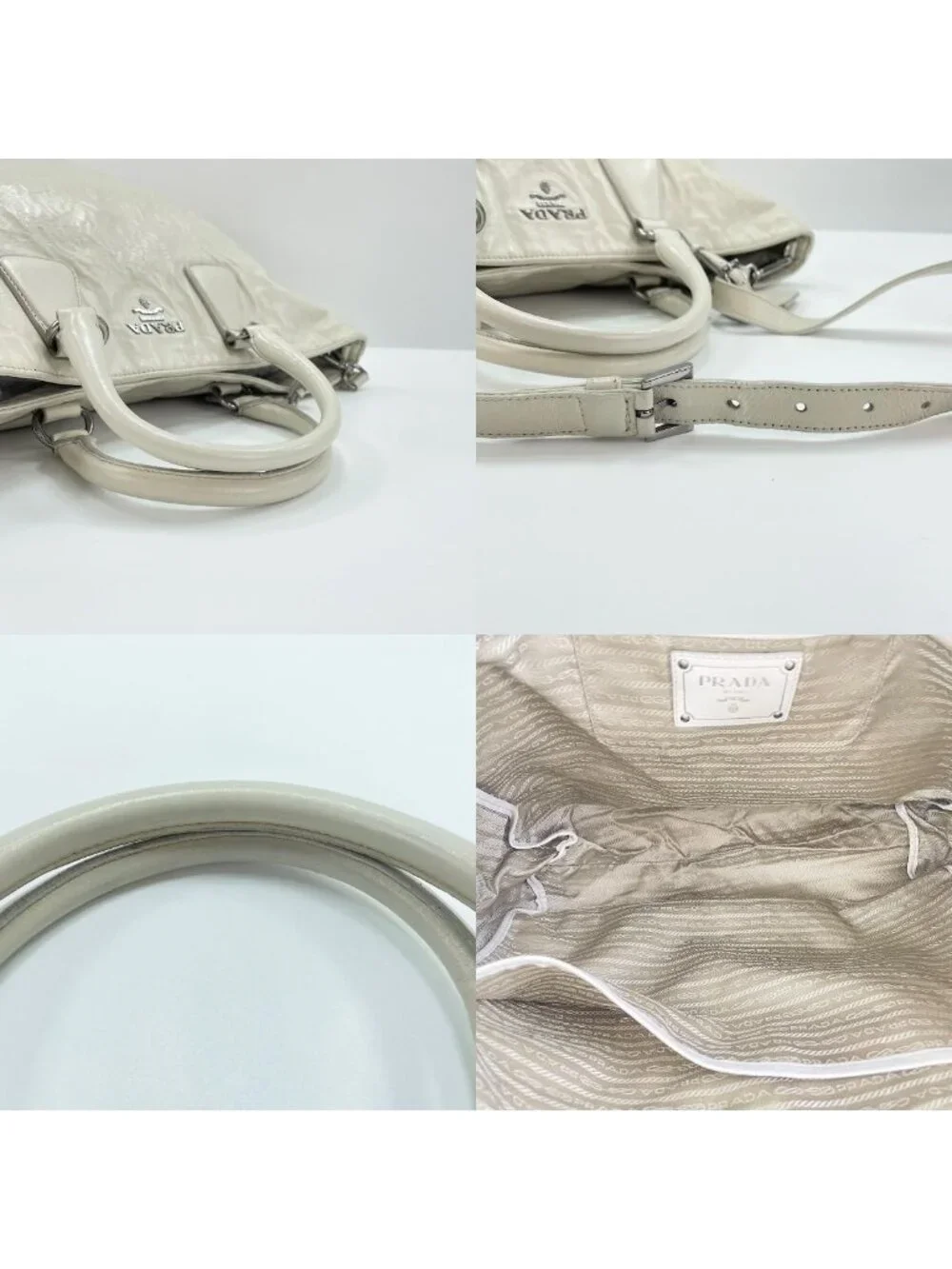 Prada Tote 2-Way White